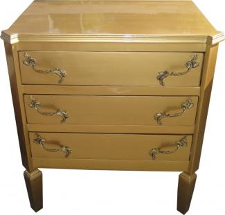 Casa Padrino Barock Kommode Gold B60 H69 cm - Handgefertigte Art Deco Möbel