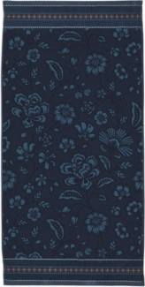 PiP Studio Badaccessoire-Set Jasmin Jaquard Duschtuch dark blue 70x140cm (1 Stück)