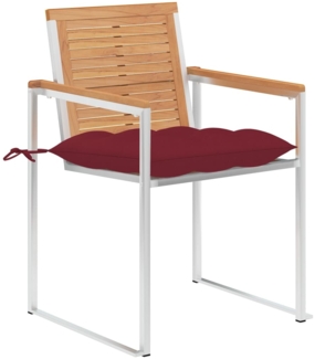vidaXL Gartenstühle 8 Stk. mit Kissen Massivholz Teak 3078632
