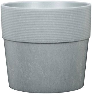 Scheurich Blumentopf Groove+ für Aussen, rundes Pflanzgefäss, Beton, Ø 28x26 cm
