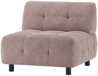 Modulsofa Louis Element aus Rippstoff, Rosa