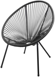 Garden Pleasure Relax Stuhl DALIDA 2er Set schwarz - ausgefallenes und modernes Design