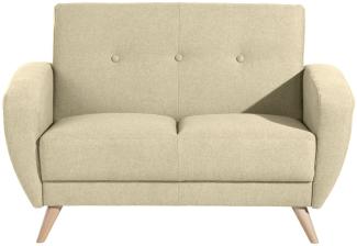 Jerry Sofa 2-Sitzer Samtvelours (Fleckenschutz vorbehandelt) Beige Buche