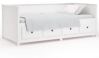 Tagesbett Weiß 90x190 cm Massivholz Kiefer [820912]