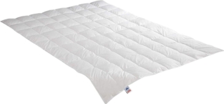 Irisette Daunendecke Edda medium mono Ganzjahresdecke, aus 100% Baumwolle 90% Daunen, 10% Federn mit Aufbewahrungstasche, 135x200 cm, weiß
