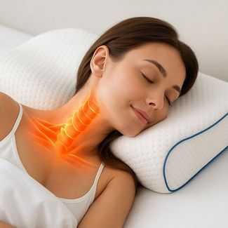 Nordic Schiller Nackenstützkissen-Set Pro Visco, Füllung: Visco-Schaum, Bezug: Polyester, Seitenschläfer, Rückenschläfer, Einzelkissen, Einzeln verpackt – vakuumiert im Hygienebeutel, Ergonomisch & formstabil – für orthopädischen Schlafkomfort