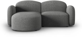 Micadoni Ecksofa Blair 3-Sitzer Links Chenille Dunkelgrau Melange