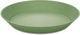 Koziol Tiefer Teller 4er-Set Connect Plate, Suppenteller, Schalen, Kunststoff-Holz-Mix, Nature Leaf Green, 24 cm, 7143703