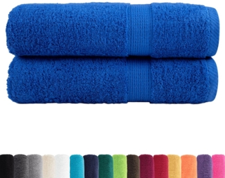 vidaXL Premium-Badetücher SOLUND 2 Stk. Blau 100x150cm 600 g/m² 137191