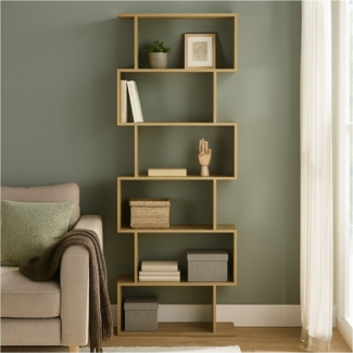 HTI-Living Bücherregal Regal 70x189 Thekla Baumscheibe, Stück 1-tlg, Standregal mit 6 Fächern Raumteiler