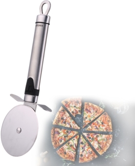 BERGNER Edelstahl Pizzaschneider Pizza-Messer Pizzaroller BG-3228