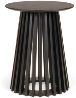 BURI Gartentisch Beistelltisch 50x40 cm rund schwarz Couchtisch kleiner runder Tisch