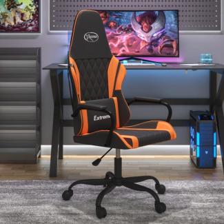 vidaXL Gaming-Stuhl mit Massagefunktion Schwarz und Orange Kunstleder 345539