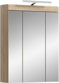 INOSIGN Spiegelschrank Siena, Breite 60cm, inkl. Beleuchtung, 3 Spiegeltüren, 9 Fächer (Set) in verschiedenen Farben erhältlich, Badmöbel, Spiegel, Badschrank, Bad