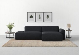 TRENDMANUFAKTUR Ecksofa Braga, mit hochwertigem Kaltschaum, L-Form, in Cord erhältlich, 2 Teile, modernes Sofa, Couch mit hohem Sitzkomfort, 275/72/160 cm (B/H/T)