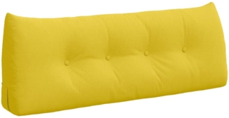 vidaXL Rücken Kissen Helles Gelb 120 x 24 x 50 cm Stoff 42014479