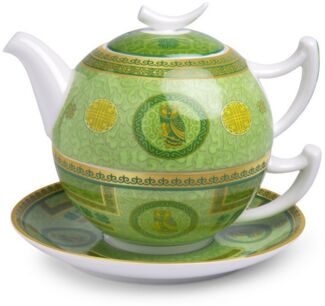 TeaLogic Teeservice Tea For One Set Elly Teekännchen Tasse Untert. Fine Bone China (1-tlg), 1 Personen, Tee für eine Person / Tea for One Set