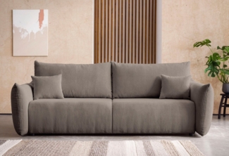 INOSIGN 3-Sitzer MAVAS Schlafsofa mit Bettkasten, ca. 240/108cm (Liegefläche 212/145 cm), Cord, Chenille, Struktur