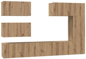 vidaXL TV-Schrank-Set 6 pcs Eiche handwerklich 30,5 x 30 x 90 cm 3393266