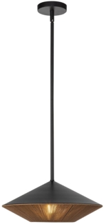 Elstead Lighting Daphne Pendelleuchte 1-flammig Mattschwarz Natur