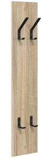 vidaXL Wandmontierter Kleiderständer Sonoma-Eiche 20 x 1,5 x 100 cm 874461