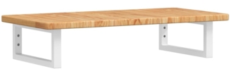 vidaXL Waschtischplatte mit Halterung Stahl und Massivholz Eiche 3302336