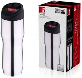 BERGNER TRAVEL Thermosflasche Vakuumflasche 450ml Edelstahl BG-5966-MM