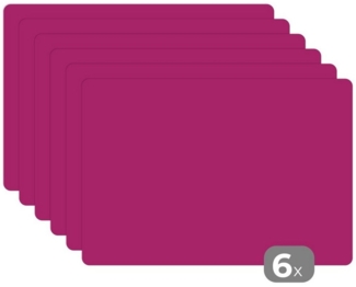 MuchoWow Platzset Fuchsia - Neon - Farben, (6-St), Platzsets, Tischset, Abwaschbar, Tischsets, Platzdeckchen
