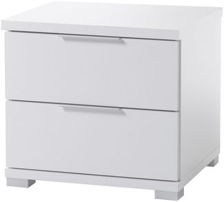 Nachtkommode >Smilla< in Weiß, Melamin - 46x43x42cm (BxHxT)