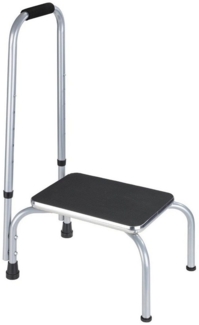 Maximex Klapptritt Secura, mit Haltegriff, vier rutschfeste Gummifüße, Trittoberfläche in Schwarz