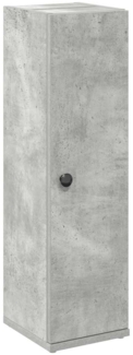 Badezimmerschrank mit Rollenhalter Betongrau 20,5 x 22 x 72 cm