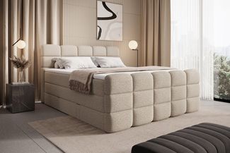 wonello Boxspringbett Carenzo, Doppelbett mit Bettkasten, wahlweise mit wonello premium Topper