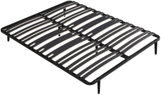 Vente-unique - Gestell Lattenrost 160 x 200 cm - 2 x 15 Latten - 3 Zonen für verstärkten Halt im Lendenbereich - Mit Füßen - Schwarz - CERRISI von YSMÉE