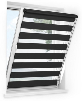 Doppelrollo Doppelrollo, 30x130 cm, schwarz, jalousiescout, verdunkelnd, mit Bohren/ohne Bohren, freihängend, Klemm- oder Schraubmontage, freihängend, Klemmträger, Montage mit oder ohne Bohren