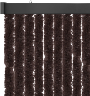 Flauschvorhang 120x220 Unistreifen braun