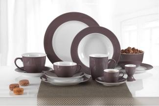 Geschirr-Serie Doppio toffee - 6er-Set Eierbecher