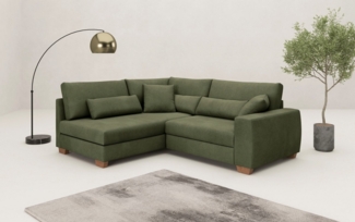 Mr. Couch Ecksofa Hilla L-Form, Mit Federkern, wahlweise mit Bettfunktion und Taschenfederkern