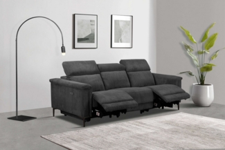 Places of Style 3-Sitzer Lund Cord, mit manueller o. elektrischer Relaxfunktion in 2 Sitzen, USB, Kopfteilverstellung, Breite 222 cm