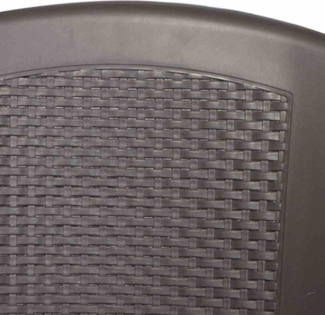 PROGARDEN Stapelsessel Eden ca. 46x55x91 cm, anthrazit, stapelbar, Geflechtoptik