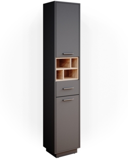 Vicco 'Beatrice' Hochschrank, Spanplatte, 38 x 190 x 30 cm, Anthrazit / Sonoma Eiche
