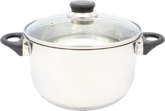 Krüger Fleischtopf "Denver" 20 cm Edelstahl mit Glasdeckel