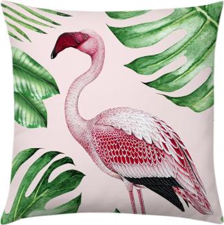 Traumschlaf Outdoor Dekokissenhülle Jungle Flamingo|40x40 cm