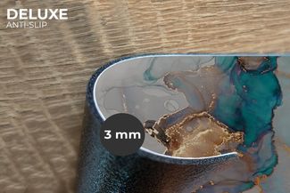 MuchoWow Platzset Marmordruck - Gold - Blau, (6-St), Platzsets, Tischset, Abwaschbar, Tischsets, Platzdeckchen