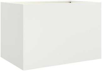 vidaXL Pflanzkübel Weiß 62x40x39 cm Stahl 841596