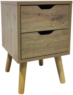 HTI-Living Thekla Artisaneiche Nachttisch 2 Schubladen