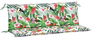 vidaXL Gartenbank-Auflagen, 2 Stk., Polyester, Mehrfarbig, 150 x 50 x 7 cm