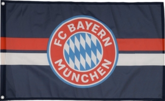 FC Bayern München Fahne "FC Bayern Navy Fahne" mit Ösen