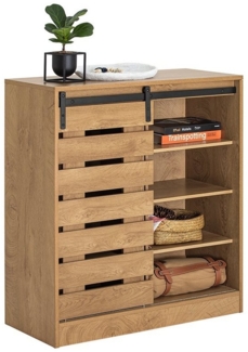 SoBuy Sideboard FSB65, Schuhschrank mit Schiebetür Kommode Schrank Küchenschrank Flurschrank