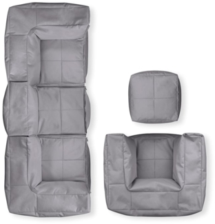 Lumaland Loungeset Modulares System erweiterbar In- & outdoor, (5-tlg), Lounge wasserfest abnehmbarer Bezug individuell kombinierbar waschbar