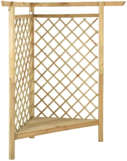 vidaXL Eckpergola mit Bank 166x81x174 cm Kiefernholz Imprägniert 318418